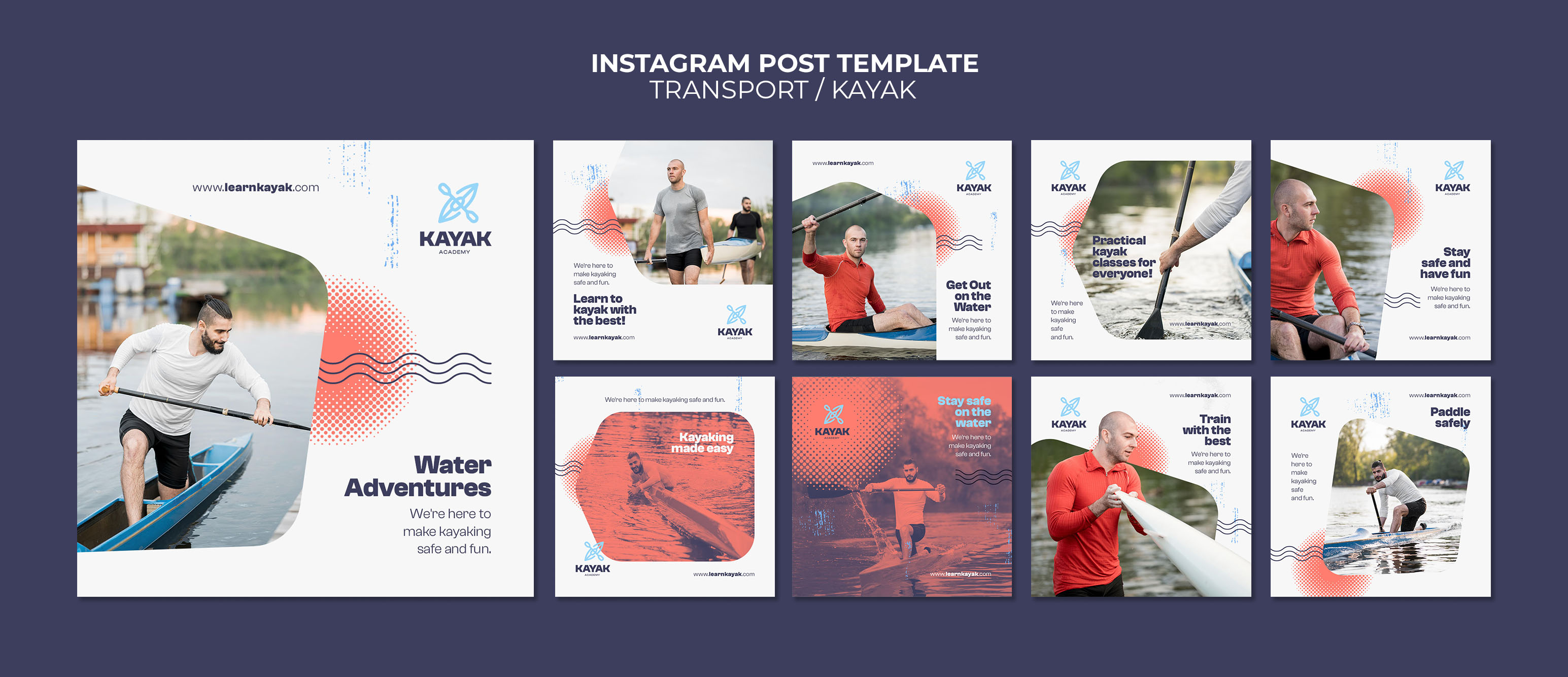 Kayak Temalı Sosyal Medya Post Tasarımı